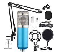 Kahdsvby BM-800 - Kit microfono a condensatore a diaframma per trasmissioni in diretta, colore: blu