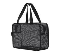 Kahdsvby Borsa da Bagno di Grande Capacità Borsa Cosmetica Portatile Sacchetto di Immagazzinaggio Portatile, Nero