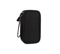 Kahdsvby Borsa Multifunzionale A Doppio Strato Digitale per Dati, Impermeabile, per Caricabatterie, Dati USB, Organizer per Organizer Elettronico da Viaggio, Nero