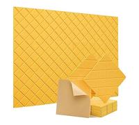 Kahdsvby Confezione da 12 da parete insonorizzati, 12 x 12 x 0,4, autoassorbenti fonoassorbenti, fonoassorbenti per studio di registrazione, ufficio, giallo