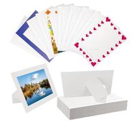 Kahdsvby Confezione da 30 cornici portafoto in cartone bianco per foto da 10 x 15 cm, con cavalletto fai da te