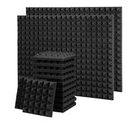 Kahdsvby Confezione da 36 fonoassorbenti a piramide, 9,8 x 9,8 x 2, per pareti, studio, casa e ufficio