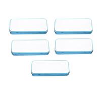 Kahdsvby Confezione da 5 astucci a sublimazione in metallo per stampa a trasferimento a caldo per matite, penne, organizzazione durevole, blu, Blu