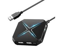 Kahdsvby Hub USB 3.0 Splitter 1 Drag 6 ad alta velocità con scheda audio TF scheda SD multi-funzione conversione espansione HUB Easy Install Black
