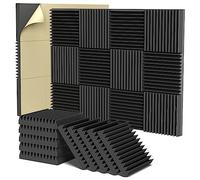 Kahdsvby in schiuma acustica da 2 x 12 x 12 pollici, in schiuma insonorizzati autoadesivi, murali insonorizzati ad alta densità ( di 12)