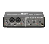 Kahdsvby Interfaccia audio professionale a 24 bit, 192 kHz, 2 ingressi, scheda audio per chitarra elettrica, loopback, registrazione esterna per PC, durevole, facile da usare