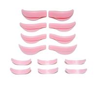 Kahdsvby Kit di 7 paia di extension per ciglia 3D, piegaciglia, applicatore rosa