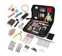 Kahdsvby Kit di Strumenti per Chitarra 79 Pezzi Kit di Riparazione Chitarra di Ricambio per Chitarra con Manometri Pin Ponte di Plettro Corde per Chitarra