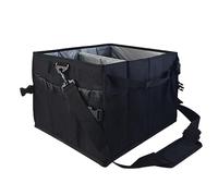 Kahdsvby Organizer per da picnic con porta asciugamani di carta, borsa per barbecue per riporre le spezie, attrezzi per , viaggi, auto, Nero