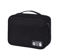 Kahdsvby Organizer per spine di ricarica, borsa da viaggio, organizer elettronico, nero