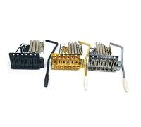 Kahdsvby Parti per chitarra ponte tremolo, in acciaio, cromata, bilanciere singolo, , , nero