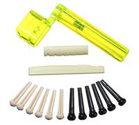 Kahdsvby per dado per chitarra acustica a 6 corde + 2 x avvolgitore di corde + kit di perni da ponte 12 x