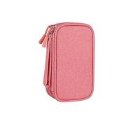 Kahdsvby Portacavi Portatile Multifunzionale Borsa Digitale A Doppio Strato Impermeabile Caricabatterie per Dati USB Organizador Organizzatore Elettronico da Viaggio Rosa