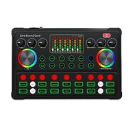 Kahdsvby Scheda audio M3 RGB LED Bluetooth Compatibile Mixer Esterno Riduzione Del Rumore della Scheda Audio per Registrazione di Canto Live
