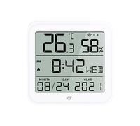Kahdsvby Sensore di Temperatura Smart Home Sensore di Umidità Smart Life Sensore di Allarme Temperatura Interna con Funzione Orologio per la Casa