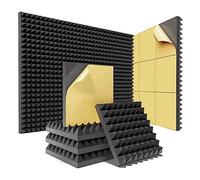 Kahdsvby Set di 12 in schiuma acustica ad alta densità con autoadesivo, 12 x 12 x 2 pollici