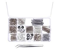 Kahdsvby Set di 9 di riparazione per chitarra, accessori per chitarra in metallo, fibbie per cinture