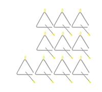 Kahdsvby Strumento Musicale A Percussione A Triangolo In Acciaio da 10 Pezzi Strumento Musicale per Bambini Adulti (6 Pollici)