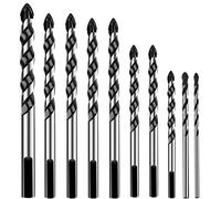 KAHEIGN 10 Pezzi Set di punte da trapano di professionali per gres porcellanato in ceramica, calcestruzzo, muro di mattoni, vetro, muratura in plastica e legno (3mm 4mm 5mm 6mm 8mm 10mm 12mm)