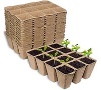 KAHEIGN 10 Pezzi Vassoi per Germinazione dei Semi, 12 Celle Vassoio per Germinazione delle Piante Coltivatore di Grano Sano Vassoi per Coltivazione (Con 10 Pezzi Vassoio e Coperchi)