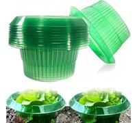 KAHEIGN 12 Pezzi Collari per Lumache in Plastica, 20CM x 12CM Campane per Piante da Giardino Coprilumache Antilumache Collari Barriera Antilumache per Piante di Insalata e Protezione Cavolo (Verde)