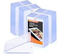 KAHEIGN 12 Pezzi Porta Carte Magnetiche, 35PT One Touch Protezione per Carte Collezionabili Magnetiche in Acrilico con Protezione UV per Standard Pokémon YGO Gioco Baseball Sport Carta