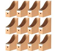 KAHEIGN 12 Pezzi Portariviste, 26cm x 9cm Portariviste in Cartone Kraft Scatola per Documenti di Cancelleria Divisore Organizzatore di File A4 per Scuola L'ufficio Domestico File L'archiviazione