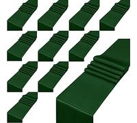 KAHEIGN 12 Pezzi Runner da Tavolo in Raso, 30CM x 275CM Nero Verde Runner da Tavola Lungo in Raso di Seta da Sposa per Decorazione per Sedie Tavolo per Feste Matrimonio Banchetto Graduazioni Compleann