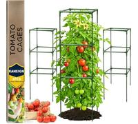 KAHEIGN 2 Pezzi Gabbie per Pomodori da Giardino, 120CM x 40CM x 40CM Quadrate Gabbie di Supporto Regolabili Telaio in Acciaio Traliccio per Verticale Rampicante Piante Ortaggi Fiori Frutta Vite