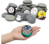 KAHEIGN 20 Pezzi Pietre per Pittura, 1,9KG 5-8CM Ciottoli Piatti per Dipinte Pietre Lisce Naturali Grandi Rocce di Fiume per Fai Da Te Artigianato Scuola Gentilezza Pittura Progetto Decorazioni