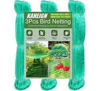 KAHEIGN 3Pz Rete per Uccelli, 4m x 10m Rete di Protezione Contro Gli Uccelli Rete A Rete per Piante da Giardino Rete per Alberi da Frutto per Vigneto Ortaggi Fiori Piante Recinzioni (Verde)