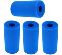 KAHEIGN 4 Pezzi Filtro per Piscina, Riutilizzabile Lavabile Schiuma Filtro Vasca Idromassaggio Spugna per Cartucce per Intex Type A (Blu)