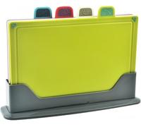 KAHEIGN 4 Pezzi Taglieri in Plastica, 30CM x 20CM Taglieri Spessi Antiscivolo Multicolore Senza BPA con Supporto di Stoccaggio per Cucina Diversi Tipi Cibo (4 Colori, Lavabili in Lavastoviglie)