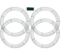 KAHEIGN 4 Pz Cornice Ghirlanda Di Fili, 14 Pollici Corona Di Filo Che Fa Anelli Per La Decorazione Di San Valentino Di Natale Capodanno (verde Scuro)