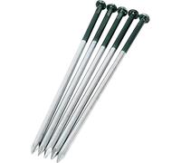 KAHEIGN 50 Pezzi Chiodi Artificiali Resistenti Dell'erba, 5mm x 150mm Chiodi Zincati a Testa Tonda Chiodi in Acciaio per Fissaggio su Prato Finto Astroturf per Hardcore o Stoney Ground (Mezzo Verde)