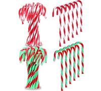 KAHEIGN 60 Pezzi Bastoncini di Zucchero di Natale, 15CM Bastoncino di Zucchero di Plastica Ornamenti D'attaccatura Dell'albero di Natale per Vacanza Natale Festa Nuovi Anni Casa Decorazione