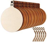 KAHEIGN 60 Pz Ornamenti Natalizi in Legno, Forma Rotonda della Lanterna Ornamenti di Legno della Fetta per La Decorazione del Pendente Fai da Te Dell'albero di Natale di Capodanno