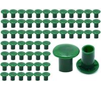 KAHEIGN 60Pz Cappucci di Sicurezza in Canna, 3cm Toppers di Sicurezza in Canna di Gomma Cappucci di Protezione per Canne in Canna di Fagioli per Giardino Esterno (Verde)