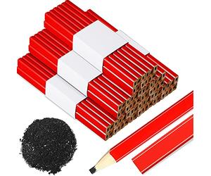 KAHEIGN 72 Pz Matite Piatte Per Carpentiere, 17cm Medio Duro Piombo Grafite Matite Con Rivestimento in Legno Naturale Per I Costruttori