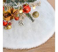 KAHEIGN 78CM Gonna Albero Di Natale, Bianco Come La Neve Peluche Spesso Copertura Della Base Dell'albero Di Natale Tappetino Per Le Decorazioni Natalizie Di Capodanno