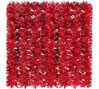 KAHEIGN 8M Ghirlanda Natalizia di Orpelli, Colore Rosso Orpello Metallico Tinsel Luccicante e Grosso Ghirlanda Spessa e Lucida per Decorazione Dell'albero di Natale