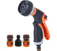 KAHEIGN Pistola A Spruzzo Per Tubo Da Giardino, 8 Modelli Ugelli Ad Alta Pressione Spruzzatore Di Irrigazione Per Innaffiare I Prati - Con Adattatori A Connessione Rapida E Connettori Per Rubinetti