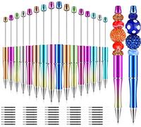 KAHEIGN Set di 20 penne a sfera, 14 cm, in plastica, con inchiostro nero e 40 ricariche di ricambio, regalo per ufficio, accessori per la scuola