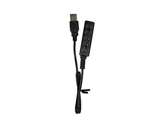 Kahlert Licht 069465 - Barra di distribuzione con porta USB, colore: Nero