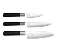 Kai 67-W13 Wasabi - Set di coltelli: 2 coltelli Multiuso (6710P/6715U) e 1 Santoku (6716S)