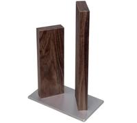 KAI blocco portacoltelli magnetico piccolo Stonehenge in noce con base in acciaio inossidabile - Legno premium - Spazio per 4 coltelli - Dimensioni 18 x 10 x 28-30 cm