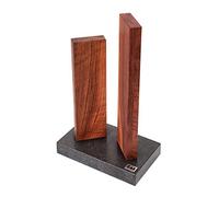 KAI blocco portacoltelli magnetico piccolo Stonehenge in noce con base in granito - Legno premium - Spazio per 4 coltelli - Dimensioni 18 x 10 x 28-30 cm