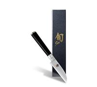 KAI Shun Classic coltello da verdura giapponese con lama di 9 cm - Coltello damasco 32 strati nucleo VG MAX - 61 (±1) HRC - Manico in legno Pakka - Made in Japan - Coltello multiuso forgiato