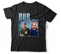KAI KOU SONG ZI Bob Mortimer Appreciation Tshirt Unisex Funny Comedy Comic Short Sleeve Black L