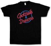 KAI KOU SONG ZI Cocktails Dreams Cocktail Movie Tom Film 80S Cruise Barkeeper T-Shirt Printed Tee for Men's Short-Sleeve Black 3XL